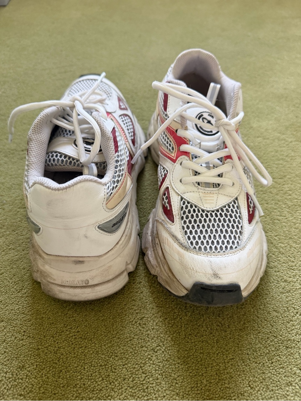 Axel Arigato White and Red Women's Athletic Sneakers